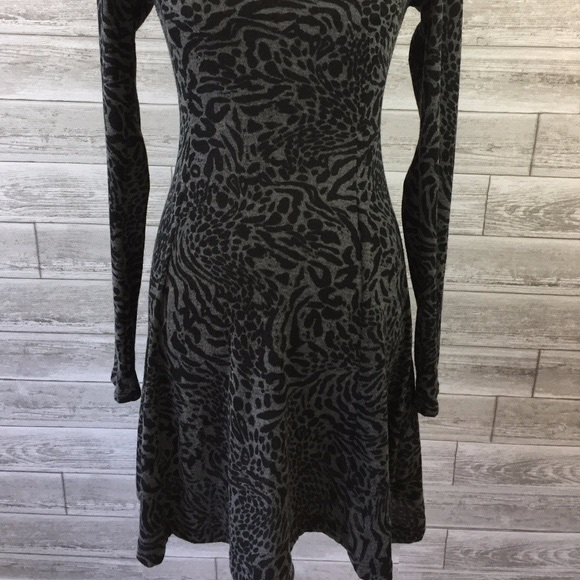 Sparkle and Fade Skater Dress in Gray Animal Print - Picture 5 of 5